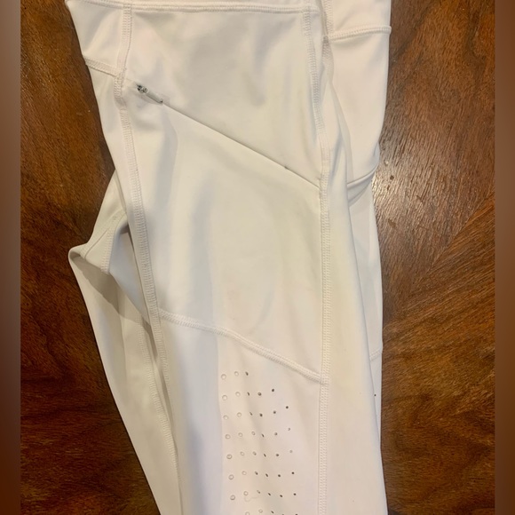 ATHLETA White Zip Pocket Perforated Legging - Picture 4 of 8
